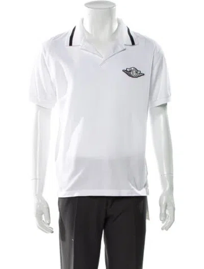 Pre-owned Air Dior 2020 Graphic Print Polo Shirt In White