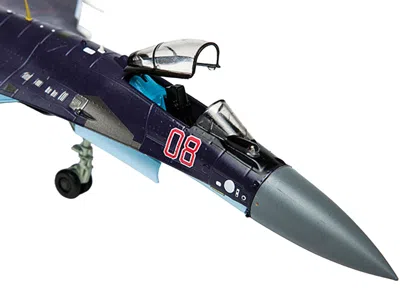 Air Force 1 Sukhoi Su-35 Fighter Aircraft #08 "russian Air Force" 1/72 Diecast Model By  In Black