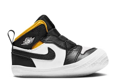 Air Jordan Babies'  1 Crib Bootie 'black Varsity Maize' In Multi