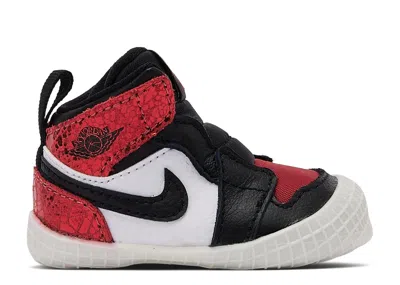 Air Jordan Babies'  1 Crib Bootie 'ruby' In Multi