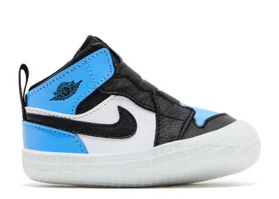 Air Jordan Babies'  1 Crib Bootie 'unc Toe' In Multi