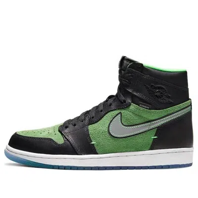 Air Jordan 1 High Zoom 'zen Green' In Black