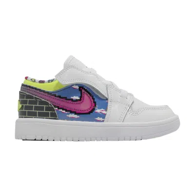 Pre-owned Air Jordan 1 Low Alt Ps 'old School Gaming' | White | Kid's Size 2.5