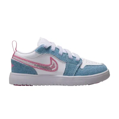 Pre-owned Air Jordan 1 Low Alt Se Ps 'denim Sequin' | Blue | Kid's Size 13.5