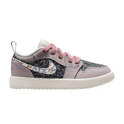 Pre-owned Air Jordan 1 Low Alt Se Ps 'floral' | Purple | Kid's Size 11.5