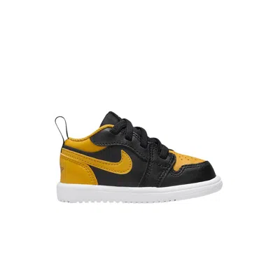 Pre-owned Air Jordan 1 Low Alt Td 'black Yellow Ochre' | Infant Size 4