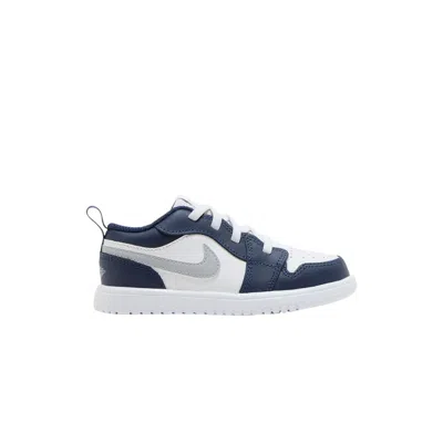 Pre-owned Air Jordan 1 Low Alt Td 'midnight Navy Wolf Grey' | White | Infant Size 10