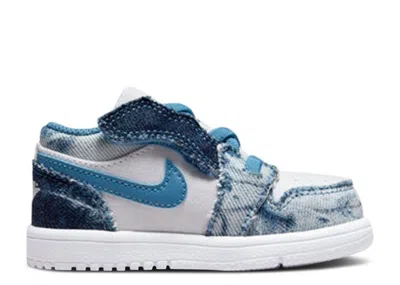Air Jordan Babies'  1 Low Alt Td 'washed Denim' In White