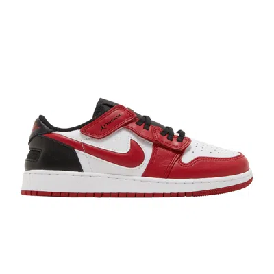 Pre-owned Air Jordan 1 Low Flyease Gs 'white Gym Red' | Kid's Size 5.5
