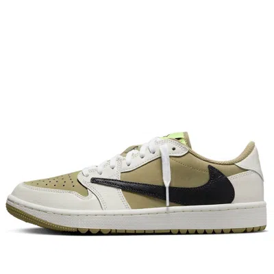 Air Jordan 1 Low Golf X Travis Scott 'olive' In White