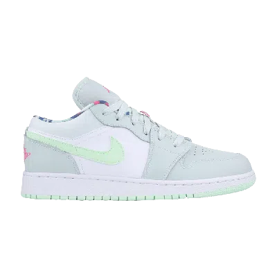 Pre-owned Air Jordan 1 Low Gs 'barely Grey Spruce'