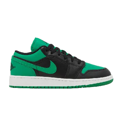 Pre-owned Air Jordan 1 Low Gs 'black Lucky Green'