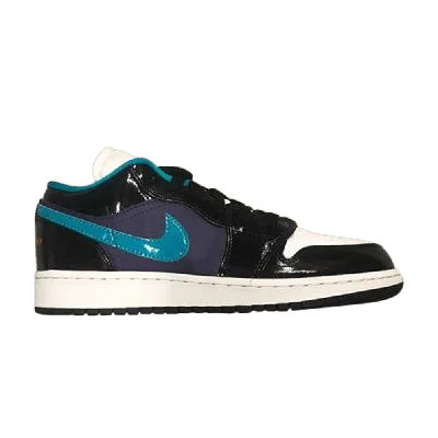 Pre-owned Air Jordan 1 Low Gs 'black Turbo Green'