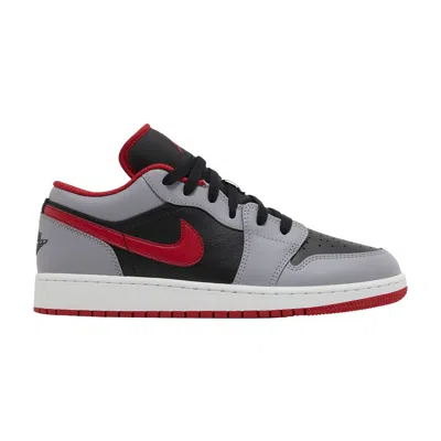 Pre-owned Air Jordan 1 Low Gs 'cement Fire Red' | Grey | Kid's Size 6 In Gray