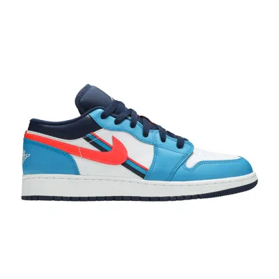 Pre-owned Air Jordan 1 Low Gs 'game Time' | Blue | Kid's Size 3.5