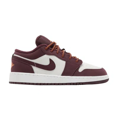 Pre-owned Air Jordan 1 Low Gs 'night Maroon' | White | Kid's Size 5.5