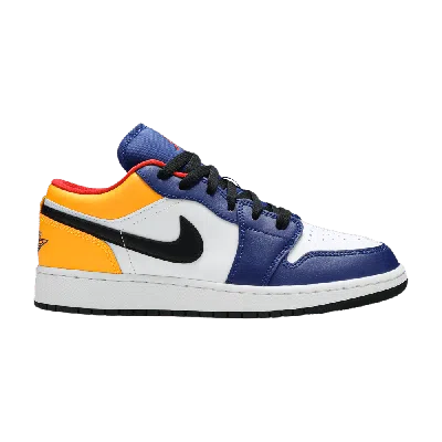 Pre-owned Air Jordan 1 Low Gs 'royal Yellow' In White