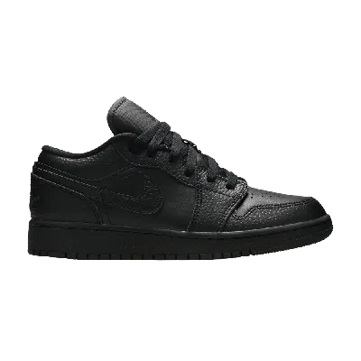Pre-owned Air Jordan 1 Low Gs 'triple Black'