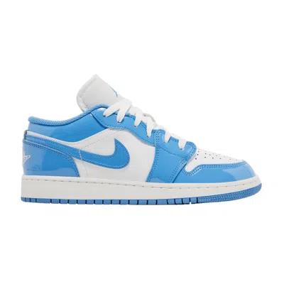 Pre-owned Air Jordan 1 Low Gs 'unc Patent' | Blue | Kid's Size 7