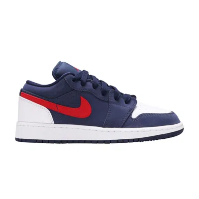 Pre-owned Air Jordan 1 Low Gs 'usa' | Blue | Kid's Size 3.5