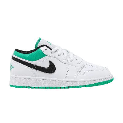 Pre-owned Air Jordan 1 Low Gs 'white Lucky Green'