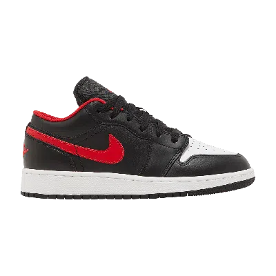 Pre-owned Air Jordan 1 Low Gs 'white Toe' In Black
