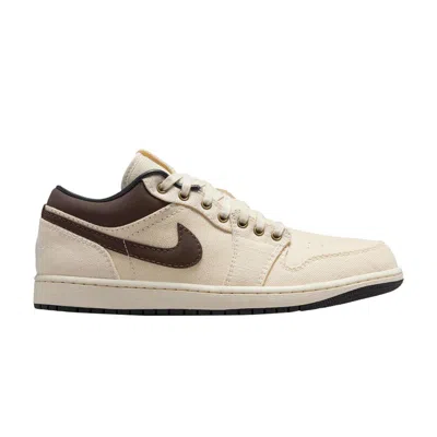 Pre-owned Air Jordan 1 Low Premium 'ivory Baroque Brown' | Cream | Men's Size 12.5