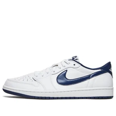 Air Jordan 1 Low Retro Og 'midnight Navy' In White