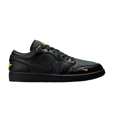 Pre-owned Air Jordan 1 Low Se 'black Anthracite Tour Yellow' | Men's Size 9.5