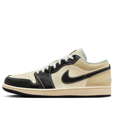 Air Jordan 1 Low Se 'coconut Milk Black Muslin' In Gold