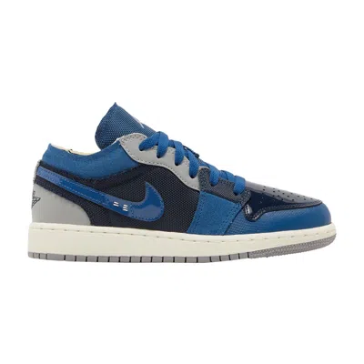 Pre-owned Air Jordan 1 Low Se Craft Gs 'inside Out - Obsidian' | Blue | Kid's Size 5