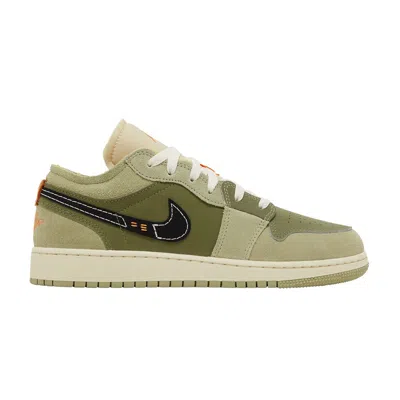 Pre-owned Air Jordan 1 Low Se Craft Gs 'sky J Light Olive' | Green | Kid's Size 4.5