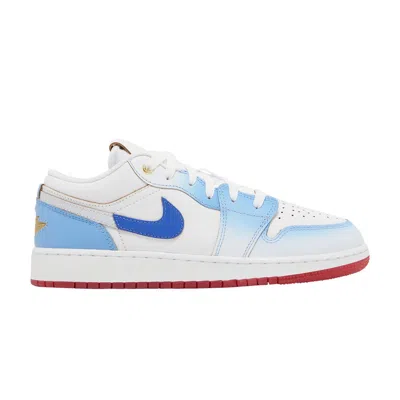 Pre-owned Air Jordan 1 Low Se Gs 'blue Gradient' | White | Kid's Size 7