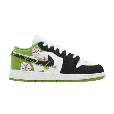 Pre-owned Air Jordan 1 Low Se Gs 'floral' | Green | Kid's Size 4.5
