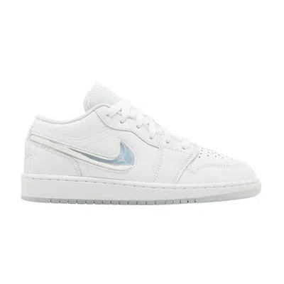 Pre-owned Air Jordan 1 Low Se Gs 'glitter Swoosh' | Blue | Kid's Size 4.5