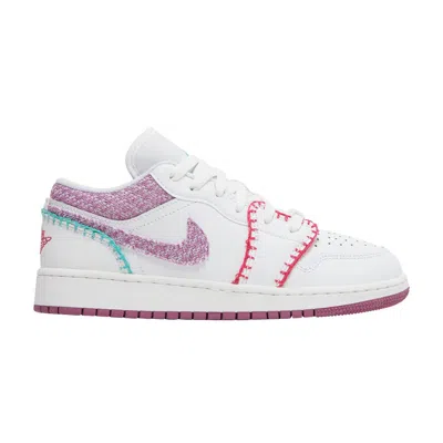 Pre-owned Air Jordan 1 Low Se Gs 'knit' | White | Kid's Size 6