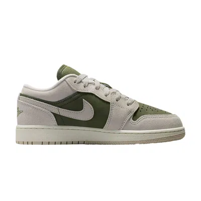 Pre-owned Air Jordan 1 Low Se Gs 'medium Olive Sail' | Green | Kid's Size 6.5