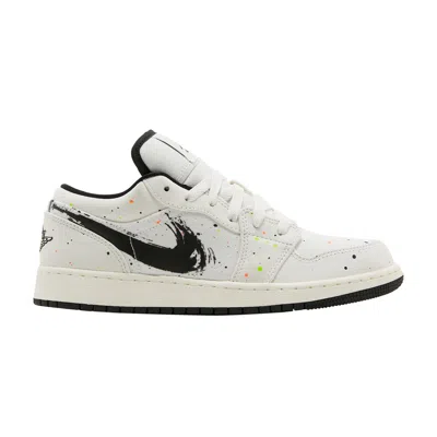 Pre-owned Air Jordan 1 Low Se Gs 'paint Splatter' | Cream | Kid's Size 4