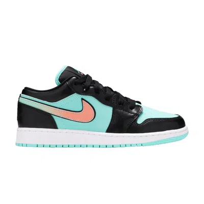Pre-owned Air Jordan 1 Low Se Gs 'tropical Twist' | Teal | Kid's Size 5.5 In Blue