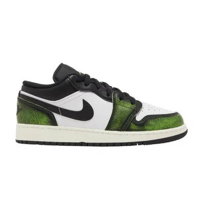 Pre-owned Air Jordan 1 Low Se Gs 'wear-away - Electric Green' | White | Kid's Size 4