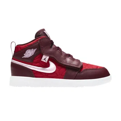Pre-owned Air Jordan 1 Mid Alt Se Ps 'red Quilted' | Kid's Size 11.5