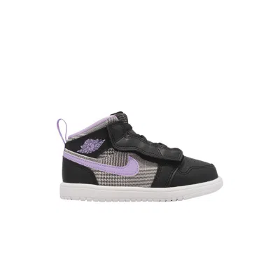 Pre-owned Air Jordan 1 Mid Alt Se Td 'houndstooth' | Black | Infant Size 9