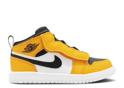 Air Jordan Babies'  1 Mid Alt Td 'taxi' In Yellow