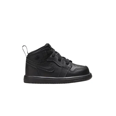 Pre-owned Air Jordan 1 Mid Alt Td 'triple Black' | Infant Size 4