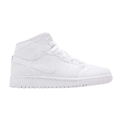 Pre-owned Air Jordan 1 Mid Bg 'triple White'