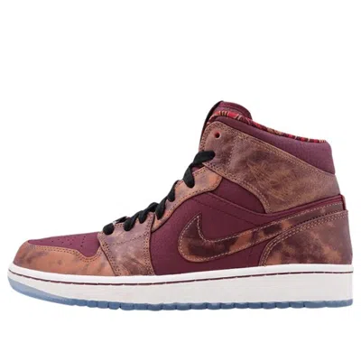 Air Jordan 1 Mid 'bhm' In Burgundy