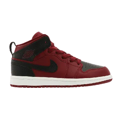 Pre-owned Air Jordan 1 Mid Bp 'team Red Black'