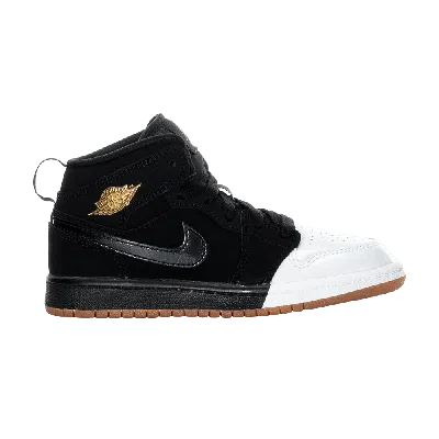 Pre-owned Air Jordan 1 Mid Gp 'dipped Toe' In Black
