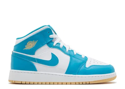 Air Jordan 1 Mid Gs 'aquatone' In Blue