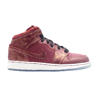 Pre-owned Air Jordan 1 Mid Gs 'bhm' In Red